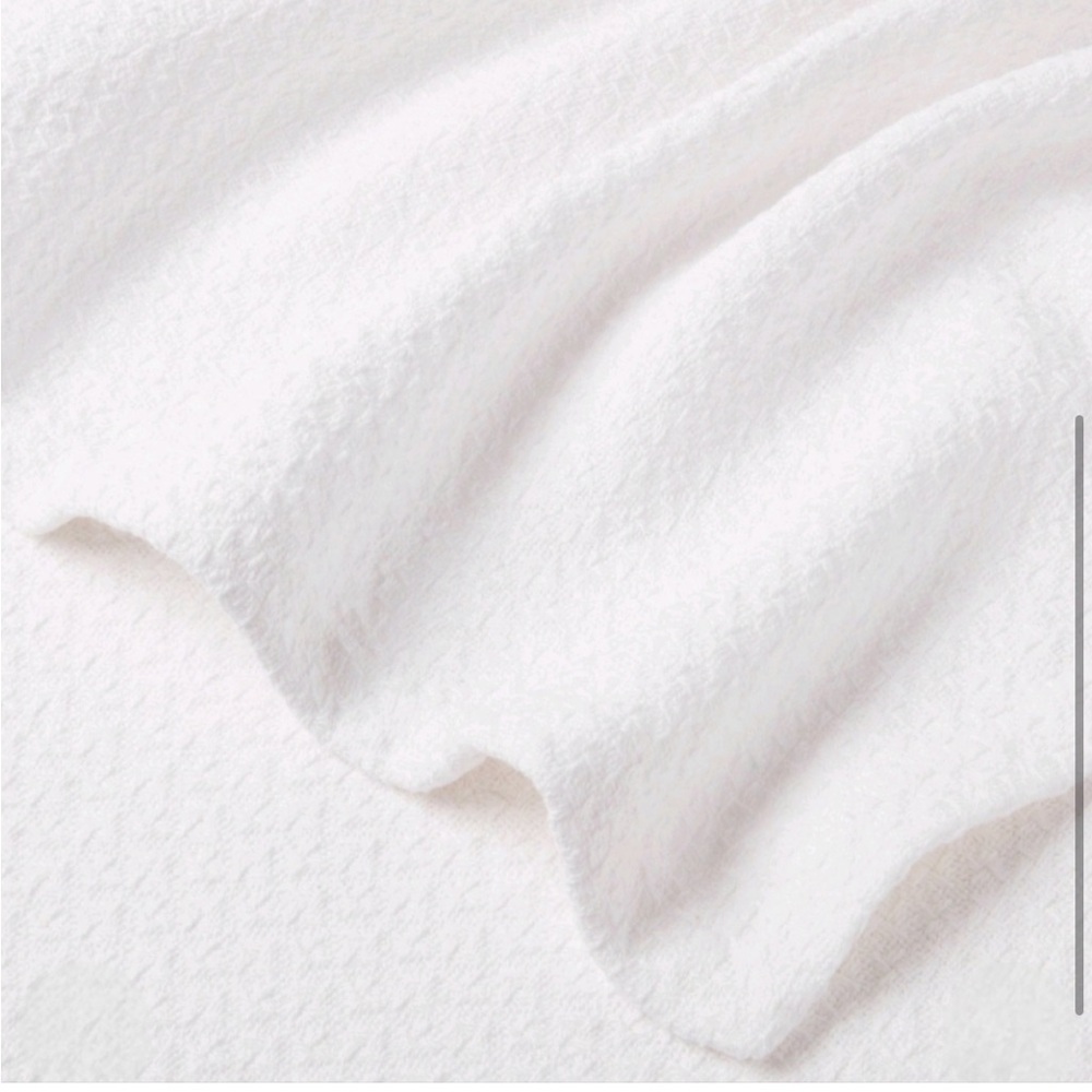 Threshold 100% Cotton Bed Blanket White Twin/ XL Twin NWT